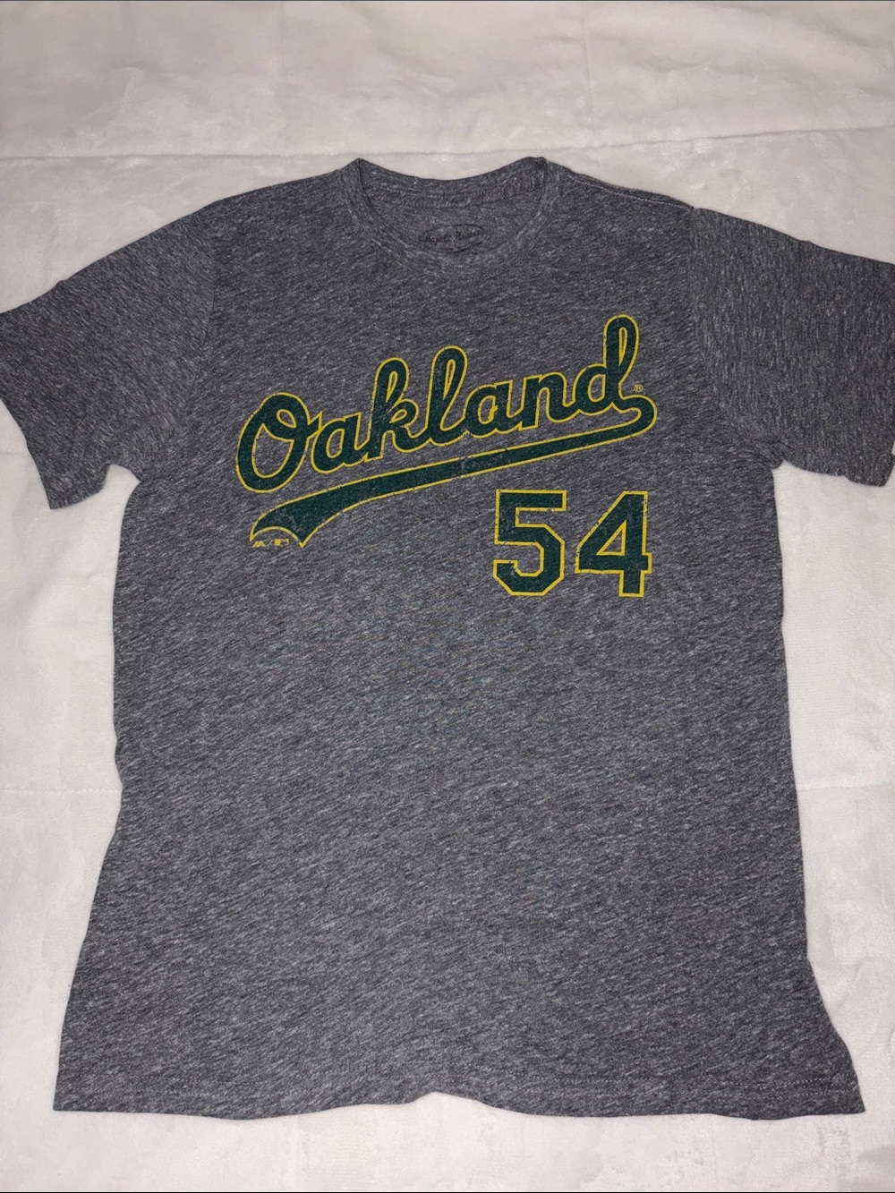 Oakland Athletics Sonny Gray Graphic Short Sleeve Tee in Heather Gray